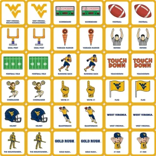 MasterPieces Officially Licensed NCAA West Virginia Mountaineers Matching Game for Kids and Families image {2}
