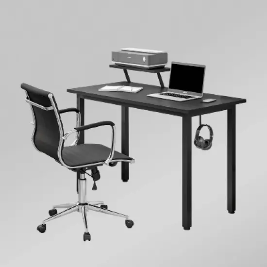 Computer Desk with Stand Black -Techni Mobili image {1}