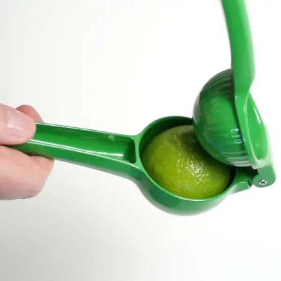 BergHOFF Cast Aluminum 2Pc Lime Squeezer 8" & 9", Green & Orange image {1}