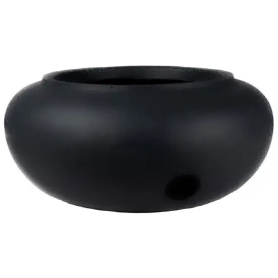 The HC Companies 21 Inch Plastic Garden Hose Planter Pot with Free Standing Installation Construction for Patio, Garden, and Lawn, Black image {6}