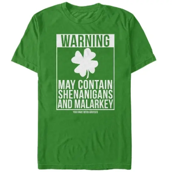 Men's Lost Gods St. Patrick's Day Contain Malarkey T-Shirt image {3}