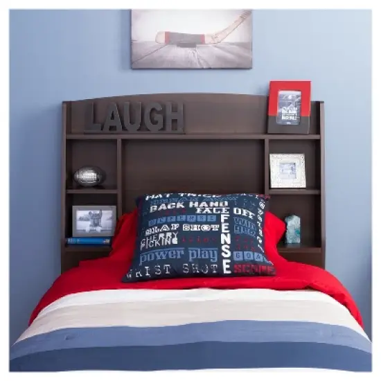 Twin Astrid Bookcase Headboard Espresso - Prepac image {2}