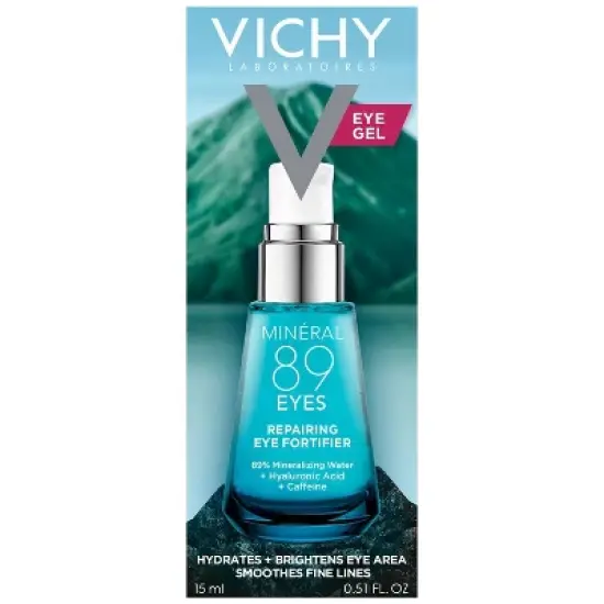 Vichy Mineral 89 Fortifying Eye Serum with Hyaluronic Acid, Hydrating Daily Eye Gel Cream - 0.51 fl oz image {9}