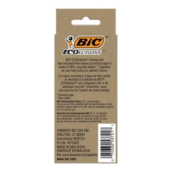 BiC 2pk ECOlutions Correction Tape image {1}