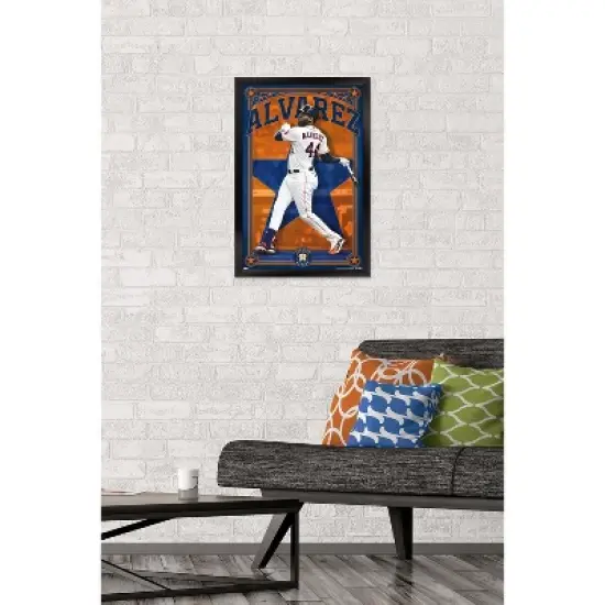 Trends International MLB Houston Astros - Yordan Alvarez 22 Framed Wall Poster Prints image {1}