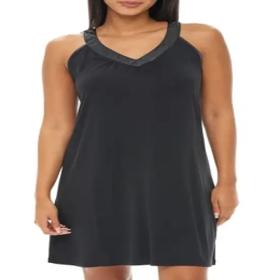 Women's Soft Knit Sleeveless Night Shirt Nightgown Pajama Top V Neck Racerback image {5}