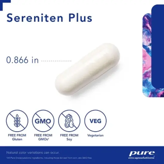 Pure Encapsulations Sereniten Plus - Support for Occasional Stress and Restful Sleep* - 45 Capsules image {2}