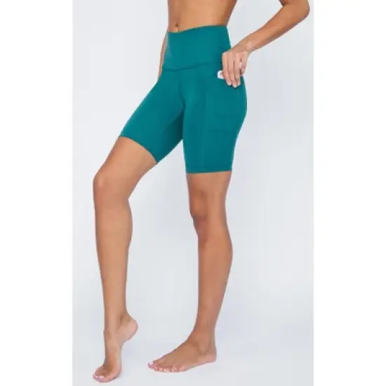 Yogalicious Womens Lux Polygiene Tribeca 9" High Waist Side Pocket Bike Short image {6}