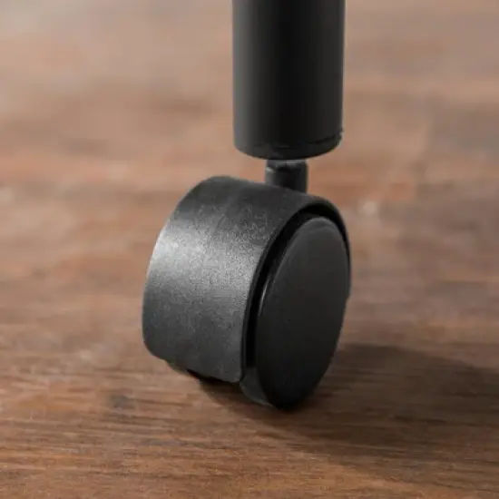 Twin Analise Metal Low Loft Bed with Desk and Storage Black - Saracina Home image {4}