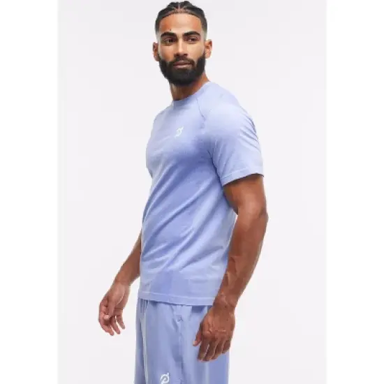 Peloton Men's Seamless Short Sleeve, Ice Blue image {1}