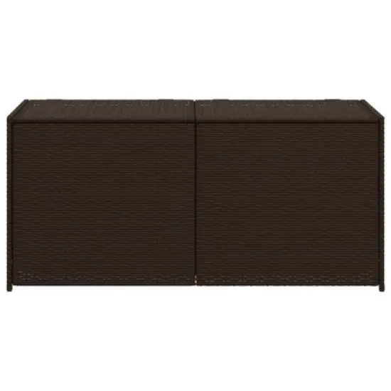 vidaXL Garden Storage Box Brown 74.8 Gallon Poly Rattan image {3}