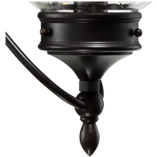 Franklin Iron Works Carriage Outdoor Wall Light Fixture Bronze LED 26 3/4" Clear Seedy Glass for Post Exterior Barn Deck House Porch Yard Posts Patio image {4}