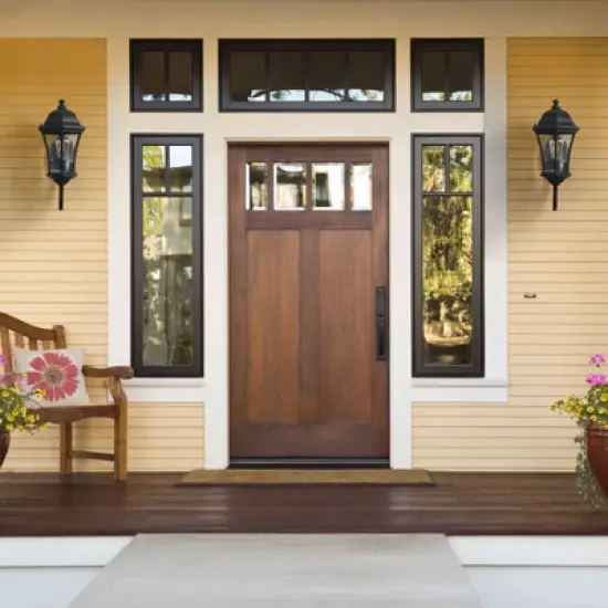 GDFStudio Carllyle Outdoor Vintage Aluminum and Glass Wall-Mounted Lantern Light(Set of 2) image {6}