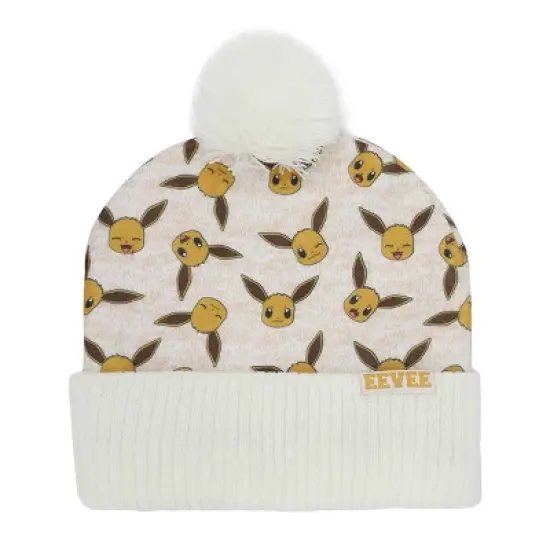 Pokemon Eevee Character Youth Cuffed Beanie and Gloves Set image {1}