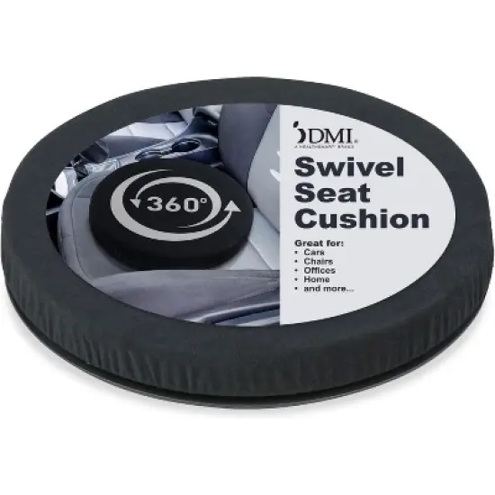 HealthSmart 360 Degree Swivel Seat Cushion, Chair Assist for Elderly, Swivel Seat Cushion for Car, Twisting Disc, Black, 15 Inches in Diameter image {1}