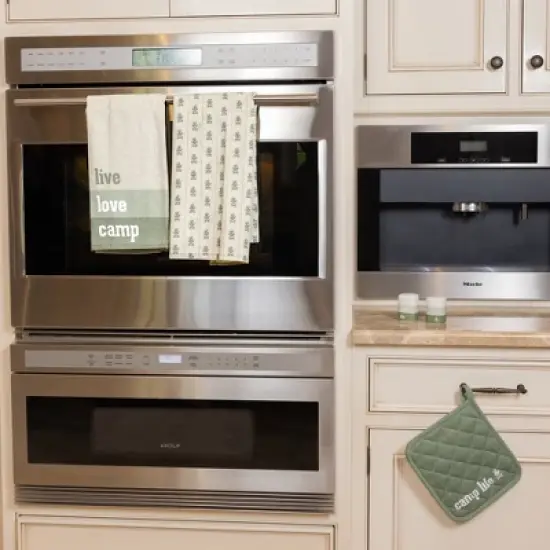 Pavilion Gift Company - Camp Life - 3 oz Salt & Pepper Ceramic Stoneware Shaker Set RV Camper Cabin Tent image {2}