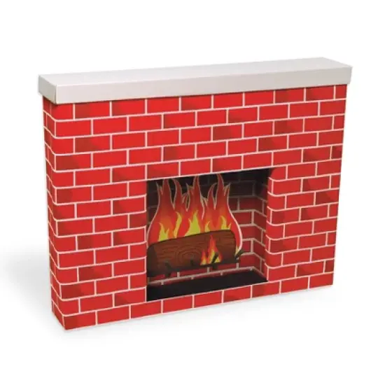 Corobuff&reg; Corrugated Fireplace, Tu-Tone&trade; Brick, 30"H x 38"W x 7"D, 1 Fireplace image {1}