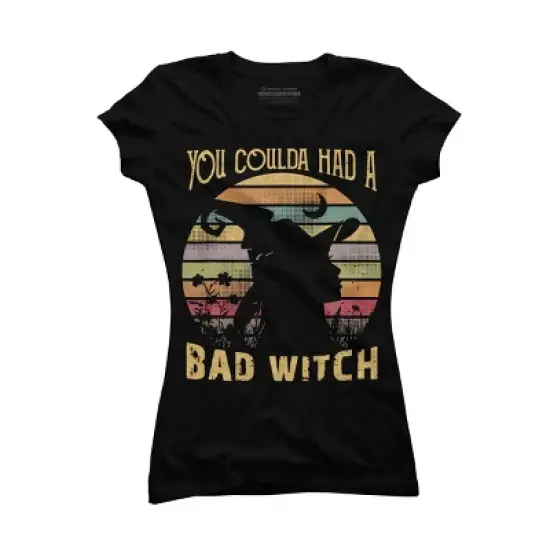 Junior's Design By Humans Halloween Funny You Coulda Had Bad Witch By Ering T-Shirt image {3}