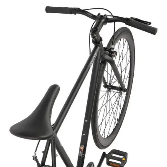 AVASTA BA9002WF-7 700C 50 Inch Single Speed Loop Fixed Gear Urban Commuter Fixie Bike with High-TEN Steel Frame for Adults 5' 1" to 5' 6", Matte Black image {2}