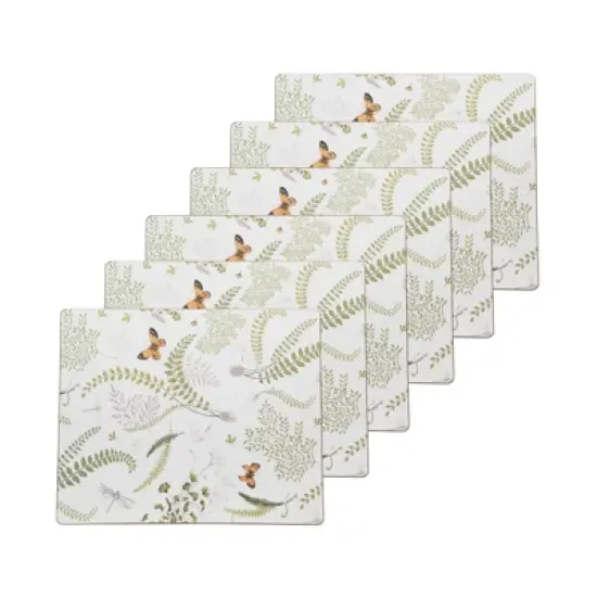 C&F Home Genevieve Floral Hardboard Placemats Set of 6, 13" x 16" image {2}