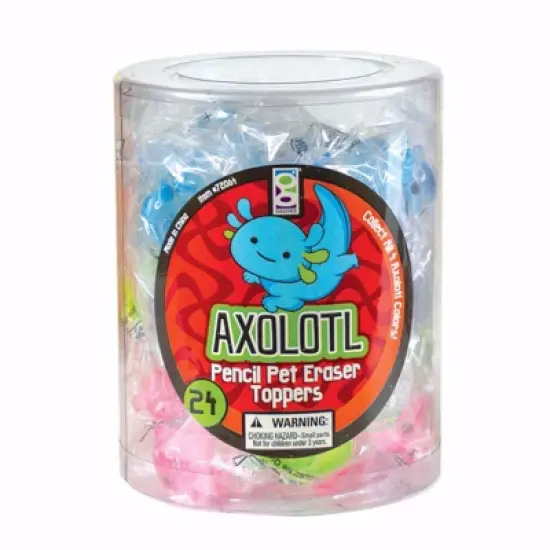 Geddes Axolotl Eraser Pencil Toppers - 24 per tub image {2}