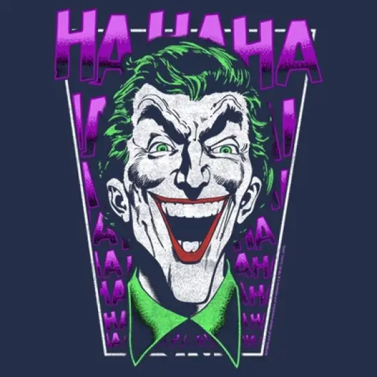 Men's Batman Joker Ha Ha Frame  T-Shirt - Navy Blue Heather - 2X Big Tall image {1}