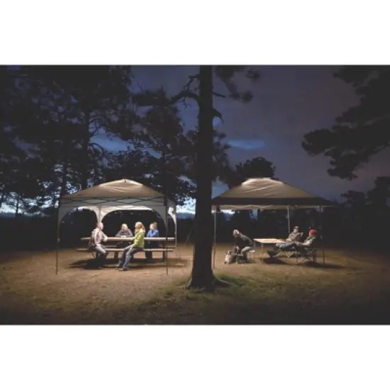 Coleman All-Night Lighted Eaved Shelter - Light Gray 13' x 13' image {1}
