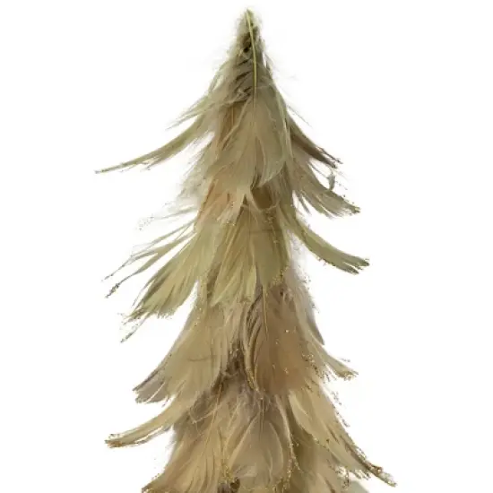 Northlight Small Layered Feathers Cone Tree Christmas Tabletop Decoration - 15.75" image {3}