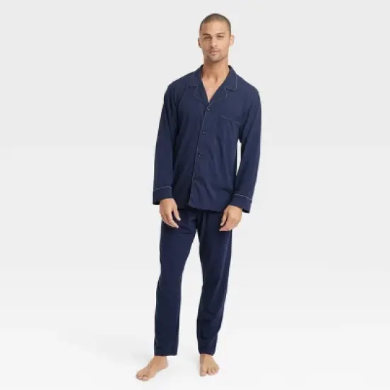Hanes Premium Men's Knit Long Sleeve Pajama Set 2pc image {5}