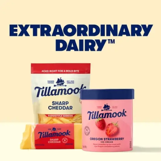 Tillamook Sharp Cheddar Finely Shredded Cheese - 8oz image {4}