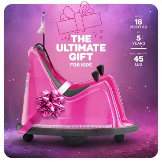 Bumper Buddy Electric Rechargeable Bumper Car for Kids &ndash; 360&deg; Spin, Multi-Color Lights, Music, and Remote Controll image {5}