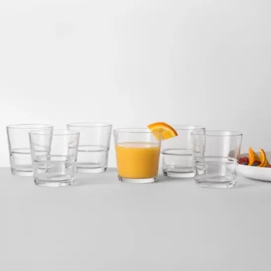 Glass Stackable Tumblers Set of 6 - Threshold&trade; image {2}