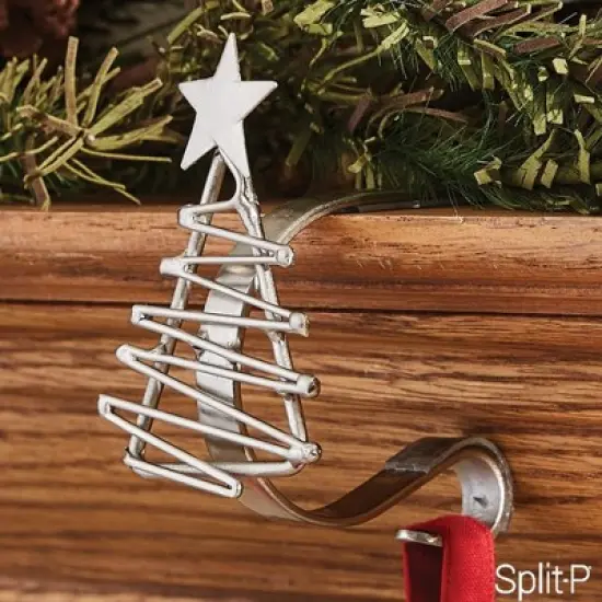 Split P Christmas Tree Stocking Hanger - Set of 2 image {4}