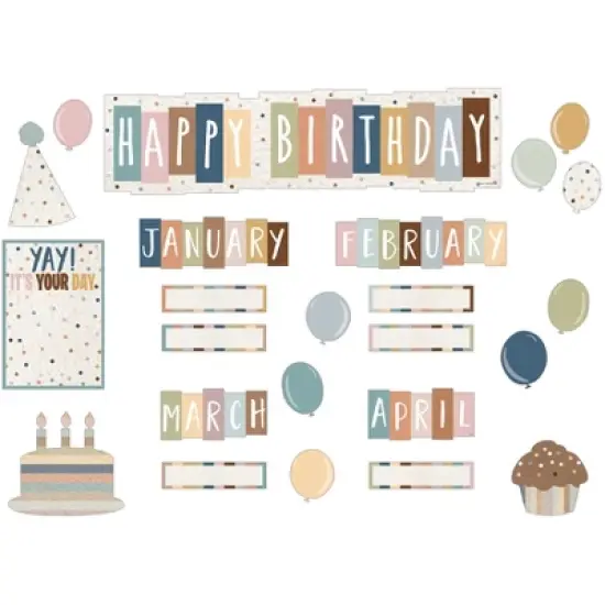 Teacher Created Resources&reg; Everyone is Welcome Happy Birthday Mini Bulletin Board Set image {1}