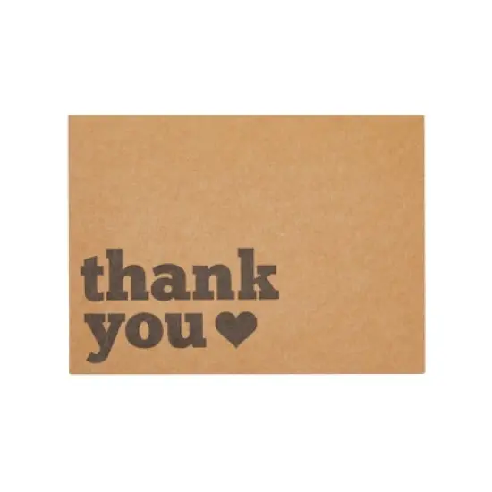 Best Paper Greetings 120 Pack Kraft Paper Thank You Cards with Envelopes - Bulk Thank You Cards for Wedding, Baby Shower (3.5x5 in) image {5}