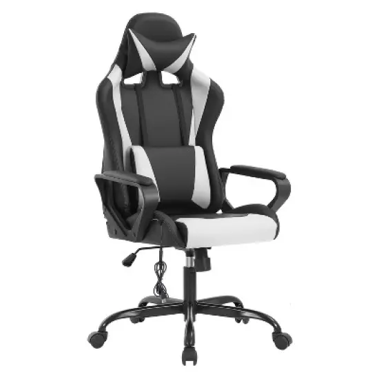 FDW Gaming Chiar Comfortable and Stylish Massage Office Chair with Adjustable Lumbar Support 360-Degree Swivel and Smooth-Rolling Casters image {13}