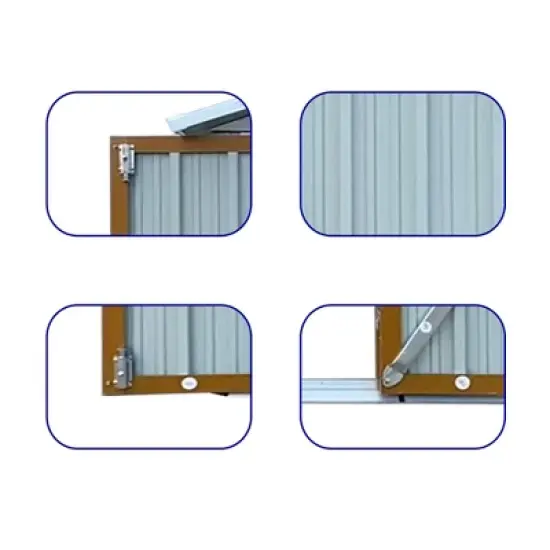 XINGHANZHENXUAN Outdoor Metal Storage Shed, Fireproof, Rot Resistant & Termite - Proof for Storage, Workshops image {7}