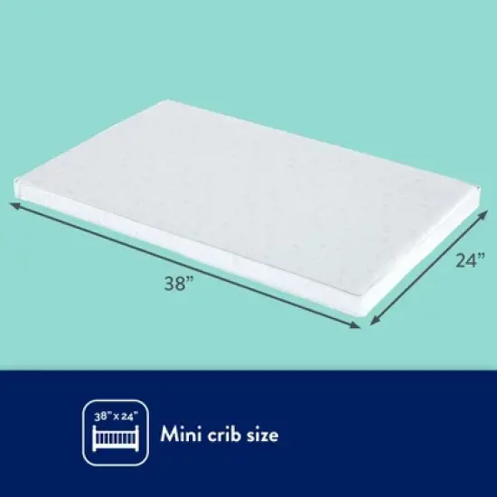 Kolcraft Mini Waterproof Crib Mattress - 38"x24" image {1}