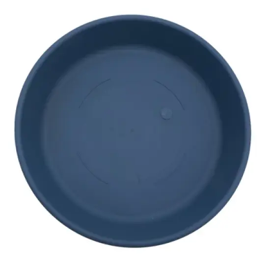 The HC Companies Classic Plastic 16" Round Plant Flower Pot Planter Deep Saucer Drip Tray for Indoor or Outdoor Settings, Fits 17" Pots, Slate Blue image {1}