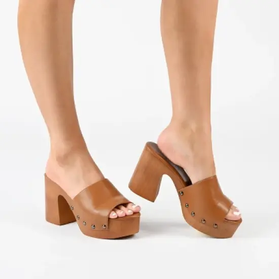 Journee Collection Womens Veda Tru Comfort Foam Platform Clog Open Toe Sandals image {8}