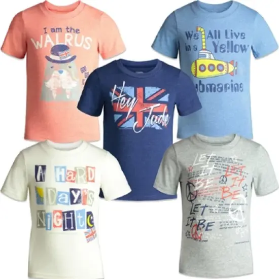 Lyrics by Lennon and McCartney Baby 5 Pack Pullover T-Shirts Infant  image {8}