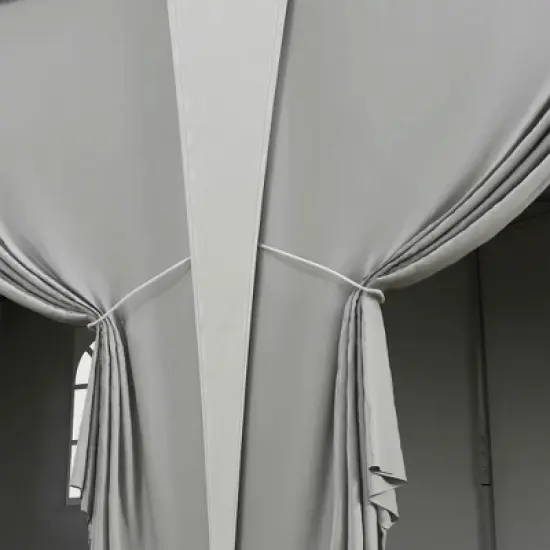 Resenkos Backyard Garden Canopy, Camping Canopy Screen Tent,19 x 10' Pop Up Canopy with Removable Sidewalls, Windows, Gray Light Gray image {7}