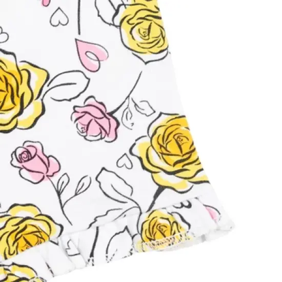 Disney Frozen Moana Princess Rapunzel Snow White Raya and the Last Dragon Baby Girls Peplum T-Shirt and French TerryShorts Outfit Set Infant image {6}