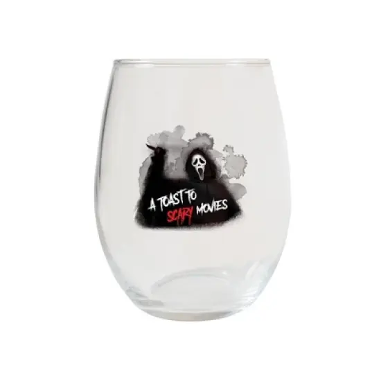 Fun World Scream Ghost Face Glass Wine Tumbler Set of 4 image {4}