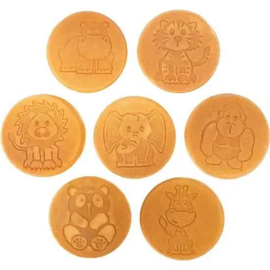 Animal Mini Pancake Pan - Make 7 Unique Flapjack Zoo Animals, Including a Elephant, Giraffe and More- Pancake Griddle for Breakfast Fun & Easy Cleanup image {1}