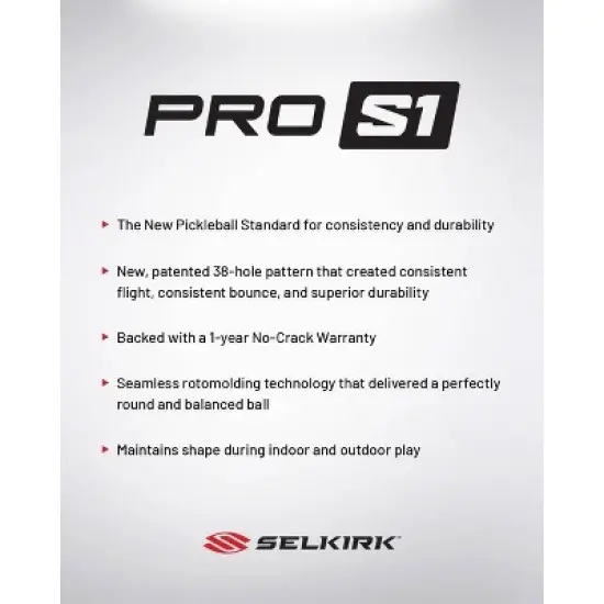 Selkirk Sport Pro S1 Pickleball Ball - 12pk image {4}