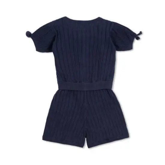Hope & Henry Girls' Short Sleeve Button Front Sweater Romper, Toddler image {2}