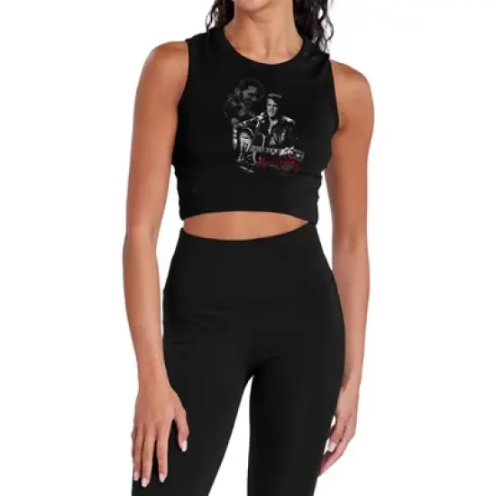 Women's Elvis Presley Show Stopper Sleeveless Crop Top Tank image {5}