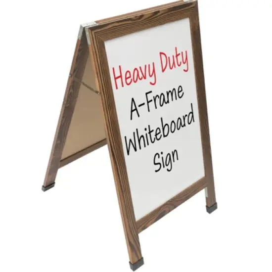 Excello Global Products 40" x 22" Indestructible A-Frame Whiteboard - Brown image {6}