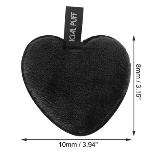 Unique Bargains Heart-shaped Facial Sponges 3.94"x3.15" 1 Pc image {2}